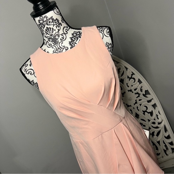 Eliza J Ruffle Drape Sleeveless Maxi Dress Evening Gown Size 6 Wedding Guest - Picture 5 of 16